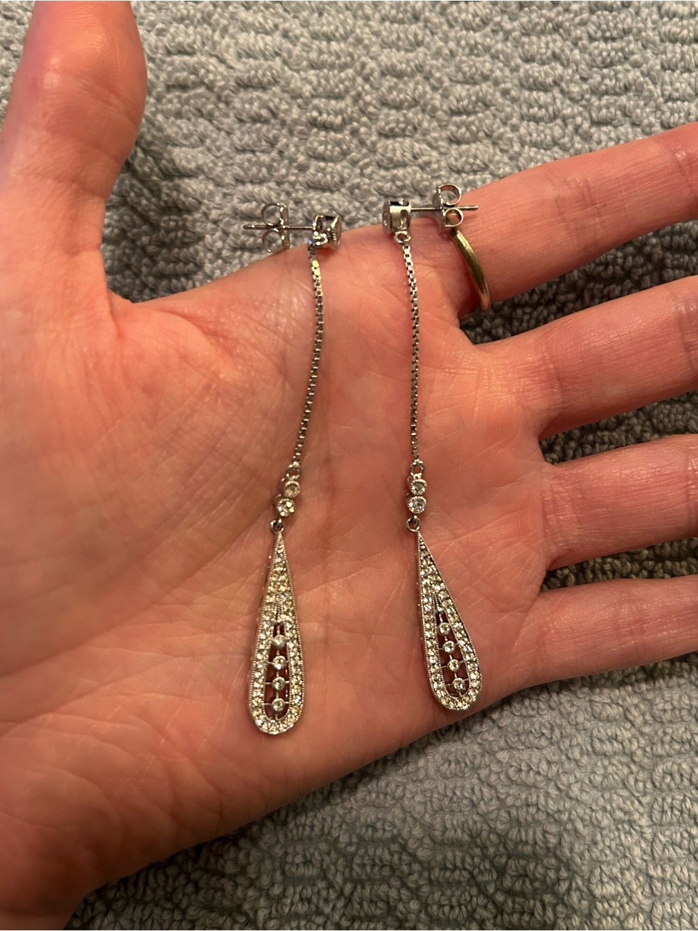 Nadri Silver Dangle Earrings